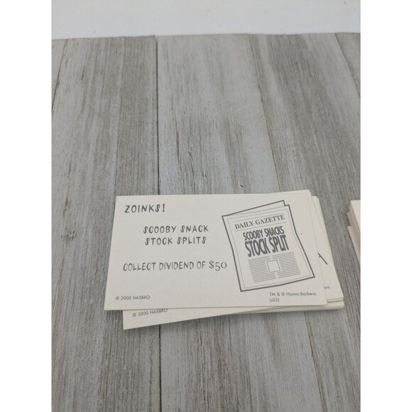 Vintage Monopoly Scooby-Doo Ed Game Replacement Zoinks Ruh Roh Cards And Dice - Picture 6 of 8